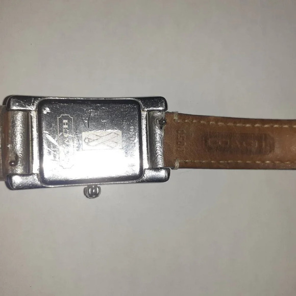 COACH-Lexington-Breast Cancer Awareness-Silver Leather Band Watch-Excellent - Picture 8 of 11